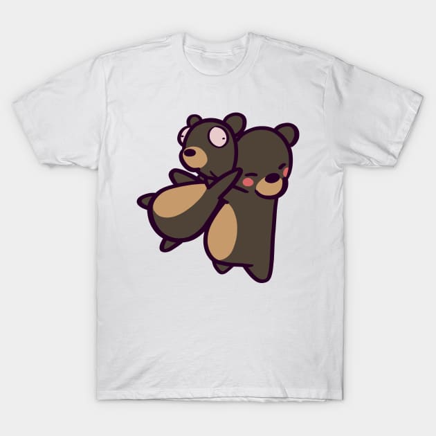 Black Bear Hug T-Shirt by ThumboArtBumbo